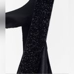 ZARA  WOMEN'S V-NECK OPEN BACK APPLIQUE LONG BEADED DRESS BLACK NEW 5919/906 SZ S Photo 2