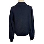 WHITE + WARREN Superfine Organic Cotton Track Jacket Zip Sweater Jacket Black Size L Photo 8