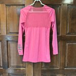 FiP Flex it Pink Long Sleeve Athletic Shirt Size XS Fishnet Mesh Back Thumbholes Photo 1
