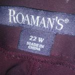 Roamans 22W 39x30 Maroon Dress Career Pants Workwear Trousers Plus Red Photo 5