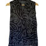 Nike Dri Fit v-neck collared sleeveless workout tank top women's small paisley Photo 0