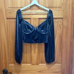 Nordstrom Lush Size Medium Blue Velvet Top. Photo 1