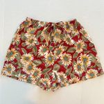American Vintage CALIFORNIA CONCEPTS Vtg Y2K Top & Mini Shorts Set Red Floral Rave Retro Womens M Photo 9