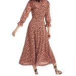 Madewell  Long Sleeve Crossover Midi Dress Clipdot Spring Prairie Size medium Photo 1