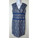 Women’s Blue Sheath Lacelet Cocktail Party Gown 10 Photo 1