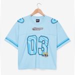 Her Universe Cartoon Network The Powerpuff Girls Bubbles Women's Cropped Football Jersey Photo 1