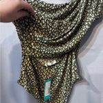 Lush Clothing Lush Sammi Cut Bodysuit from stitch fix, green and white, size medium, NWT Photo 4