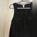 Forever 21 Gold Stud Black Tank Blouse Medium Photo 4