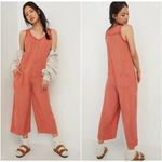 Anthropologie Saturday Sunday Llene Jumpsuit XS Coral Oversized Lagenlook Lounge Photo 13