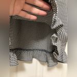 Sadie and Sage  Black Navy & White Gingham A-Line High Waisted Mini Skirt Photo 6