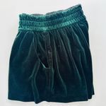 FRNCH Paris Green Velvet Dress Shorts Size S/M Elastic Waist Comfort Glam Photo 1