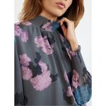 Aritzia Wilfred Valencia Long Sleeve Floral Chiffon Blouse Size Small Photo 2