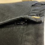 MICHAEL Michael Kors Skinny Black Pants with Gold Tone Hardware Photo 3