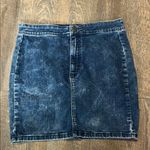 American Eagle  Outfitters Dark Blue Denim Mini Skirt Stretch Size 12 Photo 0