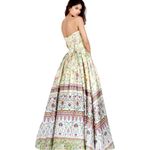 Sherri Hill  Strapless Sweetheart Corset Print Ballgown Photo 1