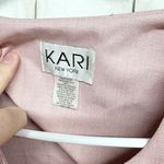 VTG Kari New York Button Closure Short Sleeve Pattern Striped Light Pink Jacket Size 16P Photo 1