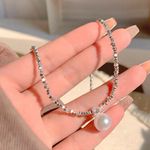 925 silver Pearl Necklace Photo 0