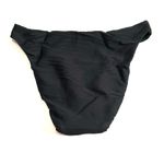 J.Crew Ribbed High Rise Cheeky Bikini Bottom in Black Size M Photo 3