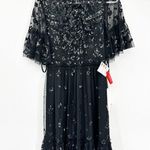 Mac Duggal Black Embellished Illusion High Neck Mini Dress 6 NEW Photo 2