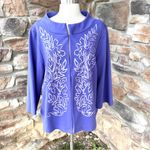 Bob Mackie Wearable Art Purple Open Front Jacket Photo 4