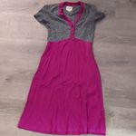 Anthropologie Maeve by  magenta and gray dress size small Photo 1
