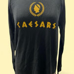 Black and Gold Women's Crew Neck Sweater Size XL Photo 0