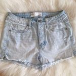 RSQ  Vintage High Rise Light Wash Blue Denim Jean Shorts Raw Hem Size 25 / 1 Photo 16