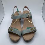 NWB NAOT Women's Intact Sandal Size 42 US 11 Jade Teal/Lime Silver heels 2466 Photo 3