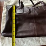 Vintage 90s Y2K Molton Brown London Leather Top Handle Bag Satchel Purse Brown Photo 14