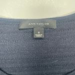 Ann Taylor Navy Blue Textured Knit Scoop Neck Long Sleeve Top Sweater Tee S Photo 7