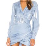 Revolve  Song of Style Tucker Mini Dress Clearwater Belted Long Sleeve NWT XL Photo 4