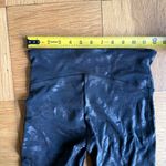 Spanx Black Faux Leather Camo Print Leggings, Size S, EUC Photo 6