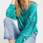 Free People Milan Crushed Velvet Long Sleeve Top Photo 0