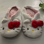 Sanrio Hello Kitty Slippers White Plush Red Bow  Women's‎ size 8 Photo 0