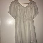 Boho style Crochet detail summer dress Small White Photo 4