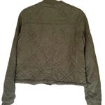 Anthropologie Sandie Quilted Floral Green Bomber Jacket Womens Sz S (4/6) Floral Photo 3