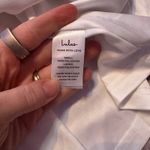 Lulus  NWT Floral Mini Dress Long Sleeve V Neck Smocked Waist‎ Party White Medium Photo 7