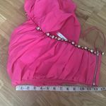 Area NYC magenta pink one shoulder rhinestone embellished crop top Size XS Photo 11