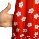 CROSBY by Mollie Burch Posey Dress Red Floral Ruffle Sleeve Mini Dress Sz Small Photo 3