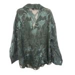 Victoria's Secret VTG Victoria’s Secret Gold Label Green Sheer Satin PJ Set Size Small Romantic Photo 2