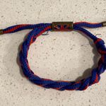 Tofiña | Blue Red Classic Braided Shoelace Adjustable Bracelet Aglet Photo 2