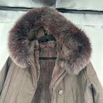 Vintage Real Fur Lined Coat Thinsulate Insulated Hooded Brown Women Size XS Photo 3