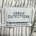 Urban Outfitters  Jumpsuit Women's 0 Ivory Striped Linen Square Neck Wide Leg Photo 4