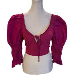 Urban Outfitters Women's Pink Long Sleeve Crop Top Size M Photo 0