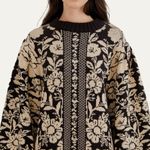 Farm Rio NWT  Black Pineapple Garden Mini Sweater Dress Photo 1