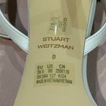 Stuart Weitzman NEW 9 Dancer 75 Demipearl Heel Sandal Calf Leather White Wedding Photo 11