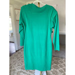 Vintage Argenti Green Knit Sheath Dress Gold Crest Buttons Elegant Event Wedding Size 10 Photo 2