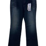 Salt Works Medium Rise Boot Cut Jeans Dark Wash Size 8 New Photo 0