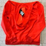 Under Armour Women's NWT Cold Gear Fleece Hoodie Size Large Neon Orange Hunting Photo 5
