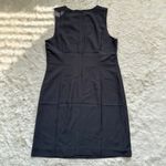 J.Crew  Factory Dress Split-neck Suiting Above The Knee Black 10 NWT New Photo 4